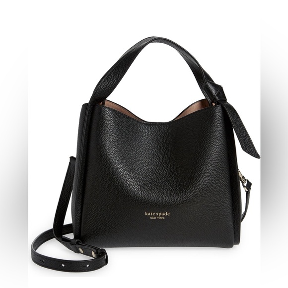 kate spade new york Knott Pebbled Leather Medium Crossbody Tote with dust bag - Picture 1 of 9